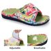 shevalues Summer House Slippers For Women With Arch Support Breathable Waffle Cotton Indoor Slippers Slip On Open Toe Home Shoes_vogvips.com