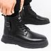Men's Shoes Large Size Martin Boots For Men With Side Zipper, Autumn Fashion Trend, Men's Outdoor Black Mid Cut Short Boots, Work Boots_vogvips.com