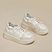 thick-soled Genuine Leather Lace-up Korean-style German Training White Casual Sneakers_vogvips.com