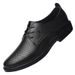 Genuine Leather Business Formal British Korean Style Wedding Black Versatile Casual Soft Surface Men's Shoes_vogvips.com