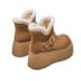 2026 Vintage Furry Snow Boots For Women Autumn Winter New Fashion Versatile Lazy Slip-On Northeast Cotton Shoes_vogvips.com