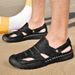 2025 Spring Sandals Leisure Breathable Slippers Beach Men's Hollow Shoes_vogvips.com