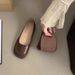 Loafers 2026 Summer New Genuine Soft Leather Flat Ballet Mary Jane Spring And Autumn Color-Block Design Women's Shoes_vogvips.com
