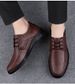 Pattern Leather Shoes Casual Men's Shoes Rubber Non-slip Leather Shoes Casual Men's Shoes_vogvips.com