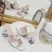 New Square Head Rhinestone Block Clear Heeled Dress Shoes European American Style High Heels Party Fancy Ladies Sandals_vogvips.com