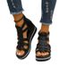 Cross-Border Plus Size Shoes 2025 New Summer Women's Soft Leather Wedge Rhinestone Back Zipper Roman Thick-Soled Sandals_vogvips.com