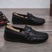 SHLIANG New Men's Slip-On Soft-Soled Driving Shoes Comfortable Round-Toe Business Casual Leather Shoes Breathable Upper Slip-On Loafers X0009_vogvips.com