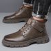 European Warm Series Winter Trendy Versatile Fleece-Lined Warm Men's Casual Shoes Outdoor Hiking Work Martin Cotton Boots Men_vogvips.com