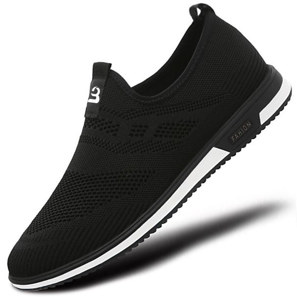 Large Size Men's Shoes Slip On Casual Mesh Shoes Summer Flying Woven Breathable Low Top Hollow Fashion Trend Men's Shoes_vogvips.com