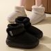Snow Boots Outdoor Waterproof Closed Heel Slippers Women Winter Home New Couple Thick Sole Fleece Lined Warm Cotton_vogvips.com