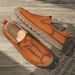 Cross-border Bestseller 2024 Autumn Slip-on Men's Retro Handmade Outdoor Soft-soled Driving Casual Leather Shoes Large_vogvips.com