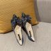 2025 Korean Version Gentle Fairy Butterfly Bow Water Diamond Single Shoe Pointed Shallow Mouth, One Foot Stepping Gold_vogvips.com