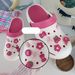 New Style Cartoon Cute Three Dimensional Cartoon Bear Rabbit Hole Shoes Accessories Girls Shoes Flowers Shoe Buckles_vogvips.com
