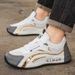 Men's Shoes Lightweight Breathable Mesh Casual Sneakers With Thick Sole For Summer, Comfortable Round-Toe Walking Shoes_vogvips.com