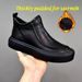 Martin Boots Men's Winter British Style Chelsea Men's Boots With Padding For Warmth, High Top Leather Boots, Trendy And Versatile Woolen Boots_vogvips.com