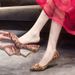 Red Gold Pointed-toe High-heeled Shoes With Chinese Embroidery And Rhinestone Wedding Shoes, 5 Cm Low Heel, High-quality, Red Shoes_vogvips.com