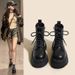 AIYUQI Marton Female Genuine Leather Fall Winter 2024 New Fur Warm Biker Platform Women's Ankle Boots_vogvips.com