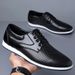 Leather men's summer breathable loafers men's shoes_vogvips.com