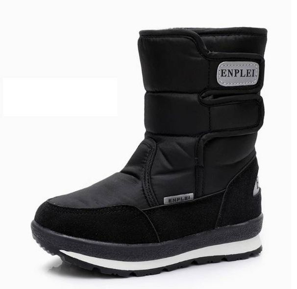 Kids & Adults Winter Snow Boots With Faux Fur Lining, Waterproof & Slip-Resistant, Thermal Insulated For Cold Weather, Round Toe, Casual Style_vogvips.com