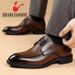 Men's Soft Bottom European Style Business Shoes Pure Cowhide Cigar Head Layer Leather Insole Comfortable Leather Lined Footwear_vogvips.com