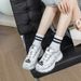 Skyqi Third-generation Genuine Leather Mh Breathable Dad For Women 2024 New Versatile Running Casual Sports Single_vogvips.com