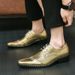 Foreign Trade Bright Gold For Men, Large Size Business Formal Wear, Banquet Pointed British Style Wedding Shoes, Casual_vogvips.com