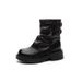 Short Boots British Women's Pleated Knight Boots Thick-soled Pant Tube Boots Women's Pile Student Boots_vogvips.com