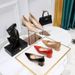 1235-1 Korean Edition Fashion, Simple, Comfortable, Versatile, Thick Heel, Lacquer Leather, Shallow Mouth, Pointed Tip,_vogvips.com
