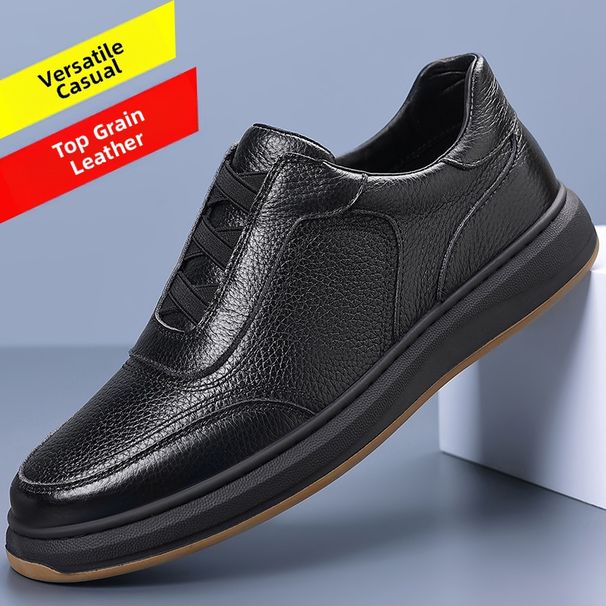 Men's Shoes Summer Men's Casual Shoes Made Of Top Grain Cowhide Genuine Leather Breathable Slip On White Versatile Leather Shoes_vogvips.com