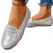Flat Bean Shoes Women Soft Sole Non-slip Small White Shoes Flat Mouth Comfortable Large Size Women Casual Single Shoes_vogvips.com
