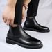 European Warm Series 2025 Autumn Winter New Black Martin Genuine Mid-Calf High-End Short Men's Casual Leather Boots_vogvips.com
