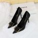 High Heels Women's Shoes Fine Heel Stone Pattern Patent Leather Pointed Belt Buckle Decorative Single Shoes_vogvips.com