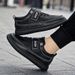 Autumn New Children's Microfiber Leather Sneakers Velcro Flat Casual Board Shoes_vogvips.com