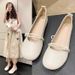 Fairy Shoes, Gentle Single Shoes, Women's Flat Soles, 100 With Skirts, Evening Shoes, Kick-off Beanie Shoes_vogvips.com