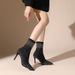 Starry Sky Full Of Diamonds High-heeled Short Boots Women's 2025 Autumn And Winter European And American Ponboots French Celebrity Fashion Boots_vogvips.com