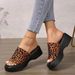 Women's Large Size Wedge Slippers European And American Style One Line Design Thick Soled Comfortable Foreign Trade Slippers_vogvips.com