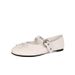 Dance Shoes 2025 Spring Miu Bow Ballet Round Toe Shallow Mouth Flat Single Elegant Retro Mary Jane Women's Shoes_vogvips.com