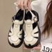 Platform Roman Peep-Toe For Women 2025 Summer New Versatile Chunky Casual One-Strap Hollow Sandals Trend_vogvips.com