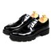Suitable For All Seasons Trendy High-top Shiny British Style Thick-soled Leather Mirror Brogue Shoes Men's Ankle Boots 2019_vogvips.com