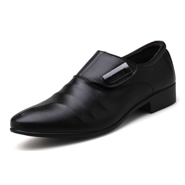 Large Size 48 Business Casual Leather For Men Youth Trendy Pointed Hairstylist Professional Work Men's Shoes_vogvips.com