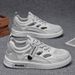 Summer New Breathable Hollow Out Men's Versatile White Mesh Casual Sneakers Trendy Shoes_vogvips.com