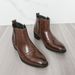 New Fashion Chelsea Boots Men's Pointy Toe Retro Boots British Men's Boots Leather Boots Leather Shoes_vogvips.com