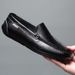 Genuine Leather Men Casual Shoes Luxury Brand Soft Mens Loafers Moccasins Breathable Slip On Black Driving Shoes Plus Size_vogvips.com
