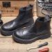 European Warm Series Brogue Carved Genuine Thick Sole Height Increasing High-top Martin Men's British Style Leather Boots_vogvips.com