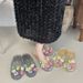 New Jelly Women, Korean Style, Fashionable For Outdoor Wear, Closed-toe Flat Sandals With Transparent Shoe Flower_vogvips.com