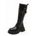 Two-Way Thick-Soled Over-the-Knee High For Women, British Style Belt Buckle Riding Boots, Melard Versatile Long Boots_vogvips.com