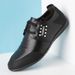 ct Suitable For All Seasons Men's Casual Youth British Breathable Soft Surface Leather Lace-up White Loafers Trendy Shoes For Men_vogvips.com