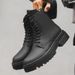 High-top Lace-up Martin Boots Retro Tooling Boots With Heightened Thick Soles_vogvips.com