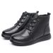 2025 Winter New Boots Top Layer Cowhide Fleece-Lined Women's Cotton Comfortable Warm Middle-Aged And Elderly Mom Shoes_vogvips.com