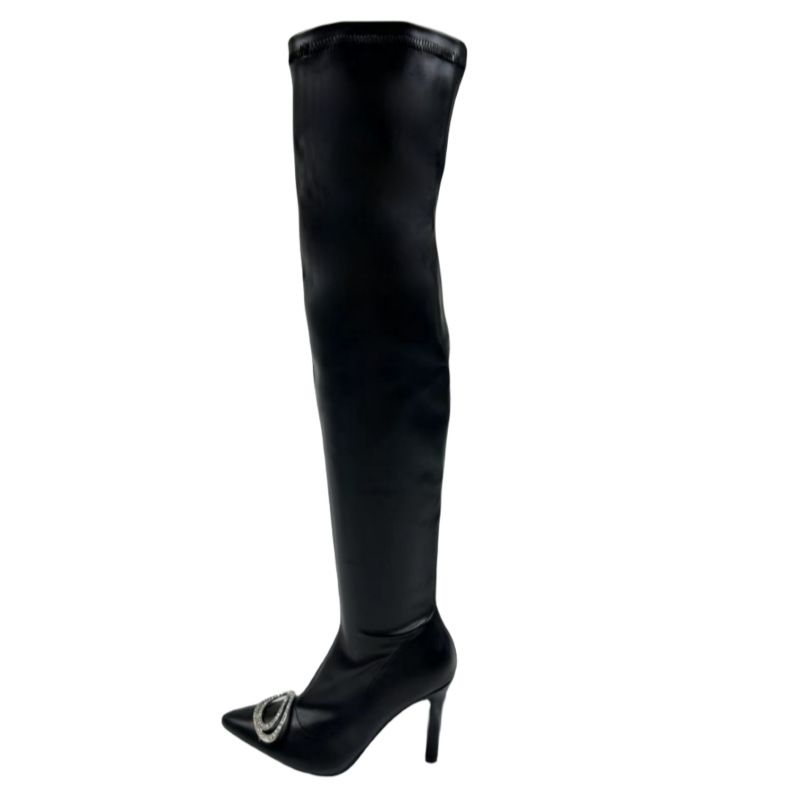 Elegant Women's Knee-High Boots With Pointed Toe, High Heel & Side Zipper – Slimming & Warm Winter Boots_vogvips.com